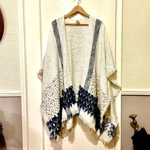 Anthropologie woven poncho